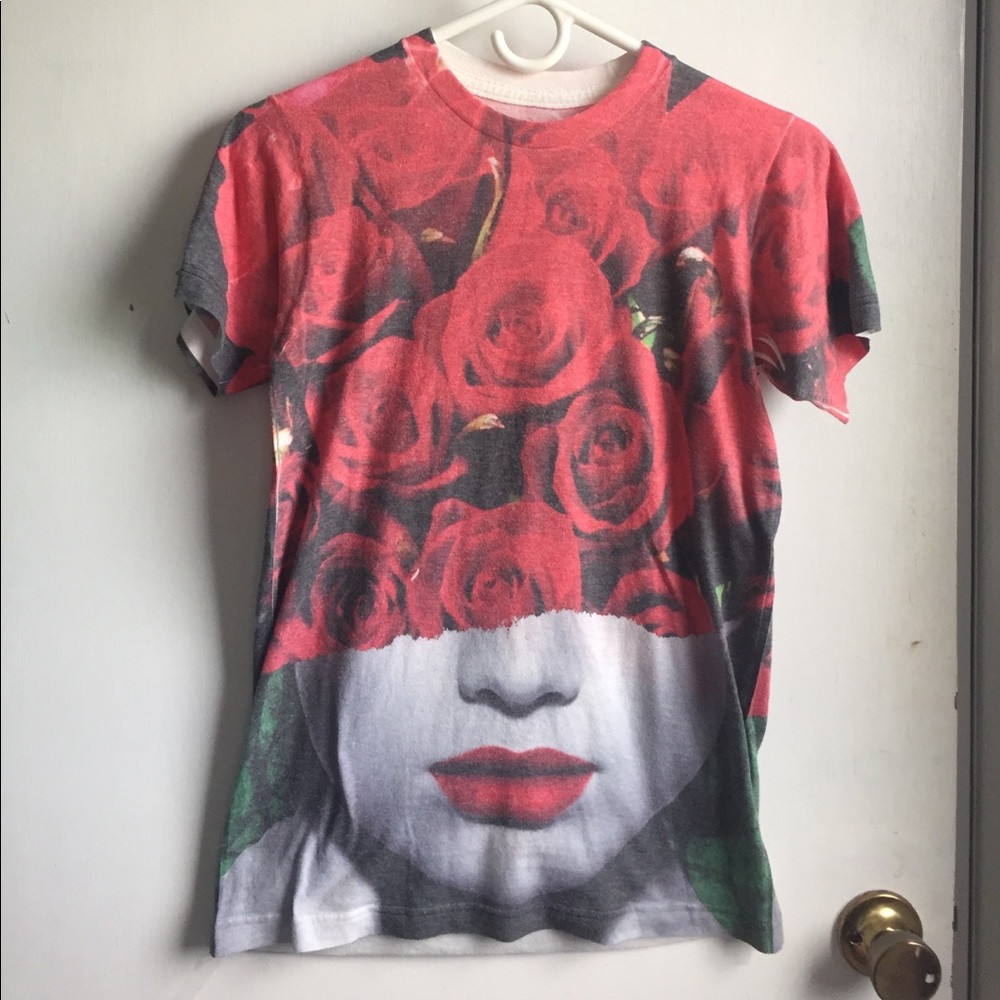 Vintage IML graphic rose tee