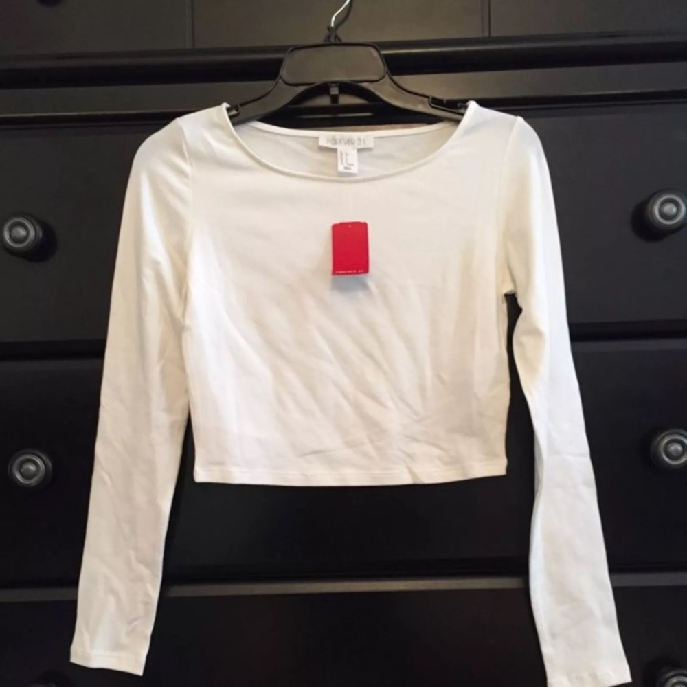 white crop top