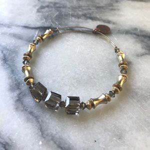 SWAROVSKI crystal gold bangle