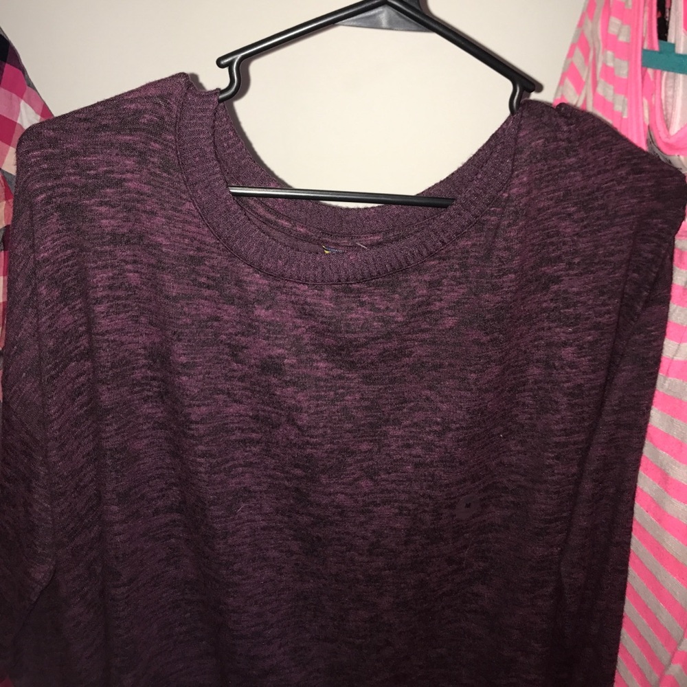 purple & black long sleeve sweater