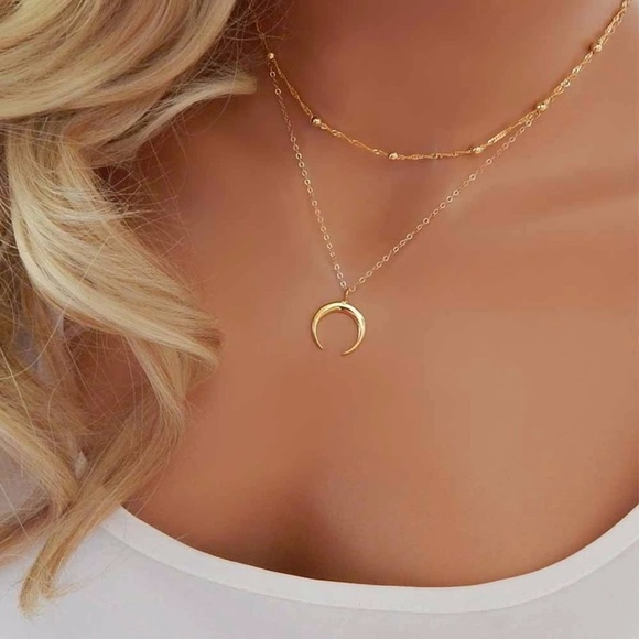 Jewelry - 5 for $25 Gold Color Crescent Moon Necklace