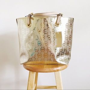 Michael Kors Large Gold Jet Set Tote