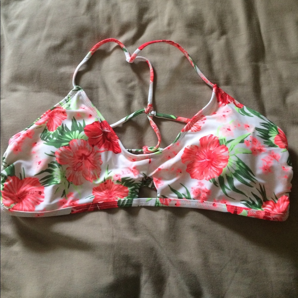 Floral swimsuit top