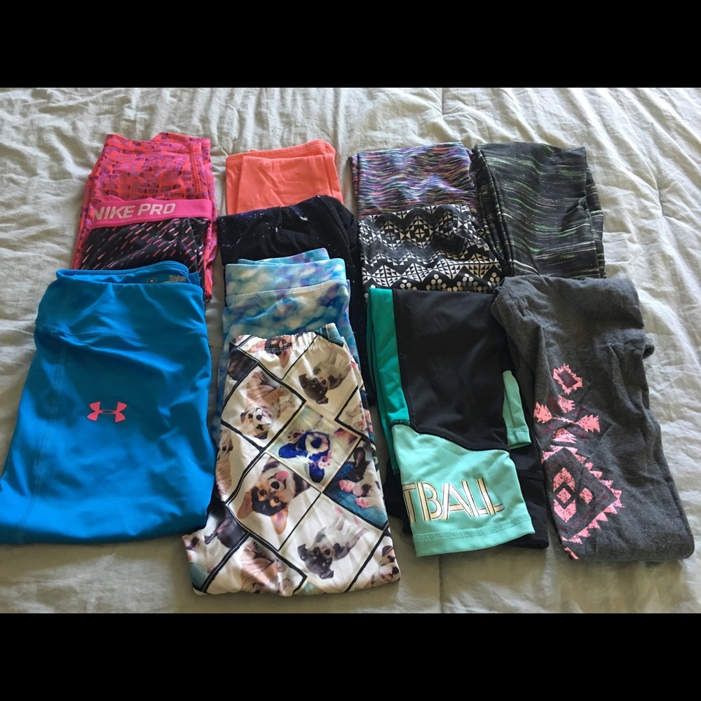 Girls leggings (justice, Nike, under amore, other)