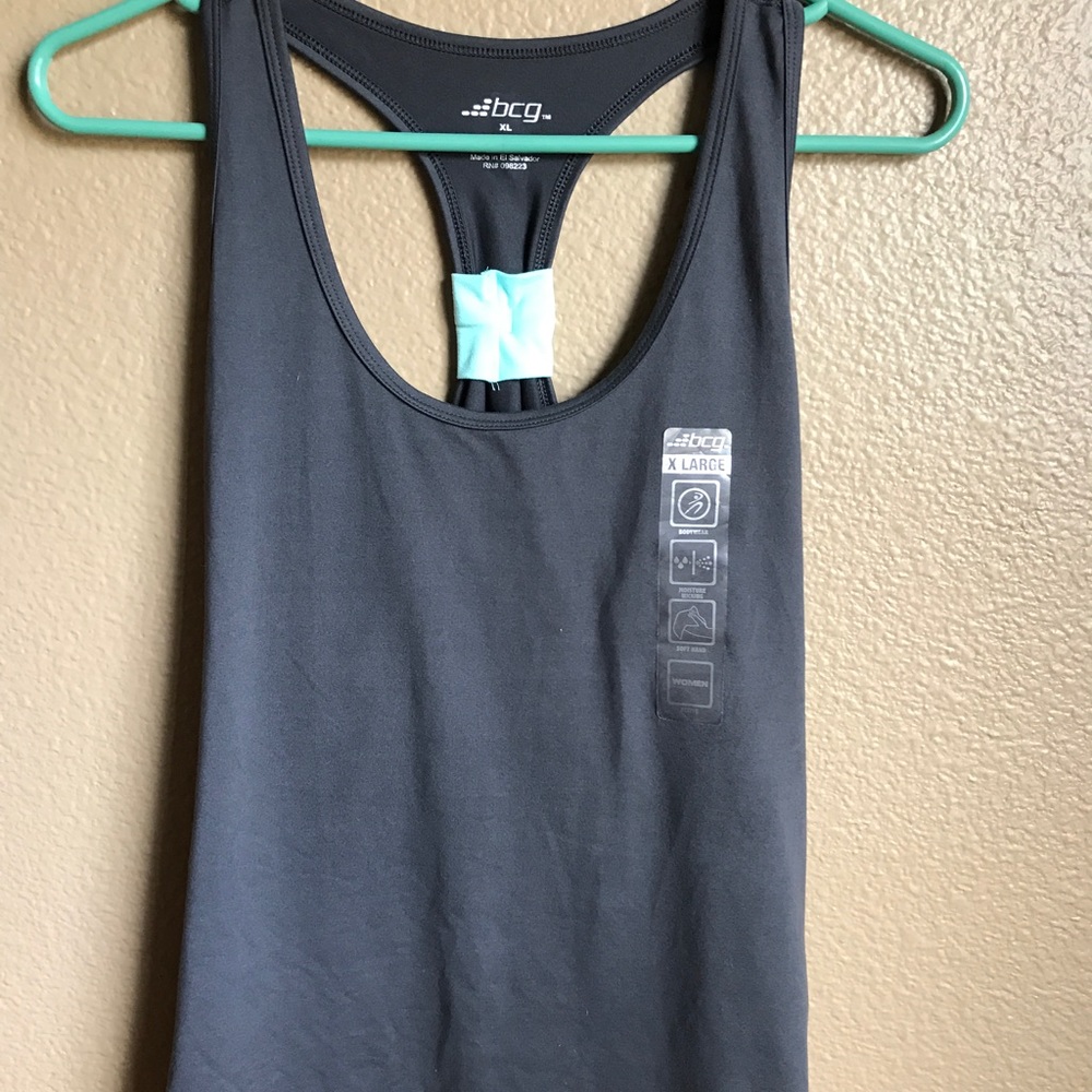 BCBG grey racer back athletic tank