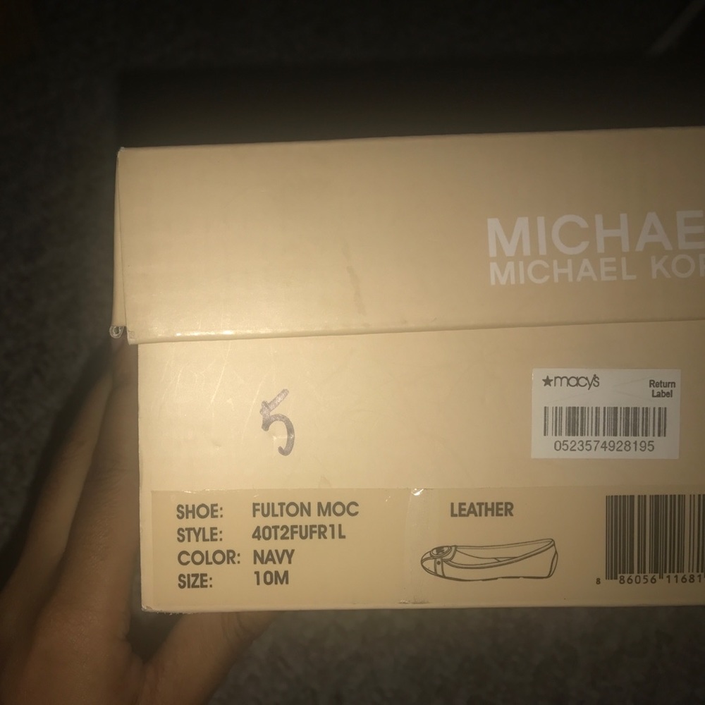 Michael Kors Navy Blue Leather Flats - Picture 4 of 4