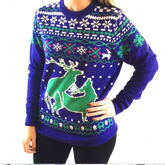 Humping Reindeer Deer Christmas Sweater. NWT - Picture 2 of 4