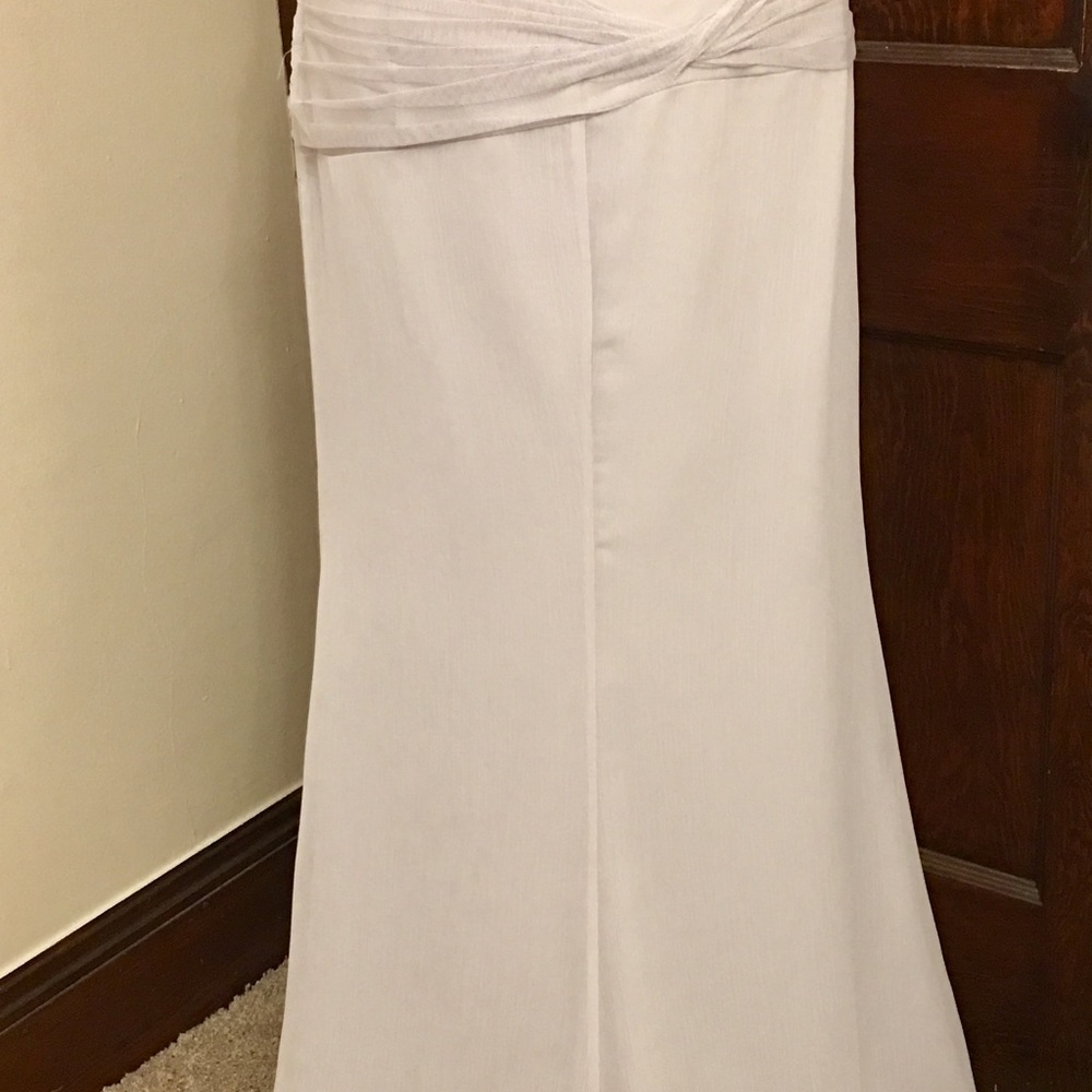 Vera Wang Long strapless bridesmaid dress Size 10 - Picture 3 of 5