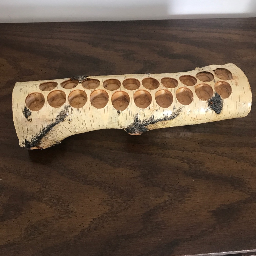 Birch wood essential oil holder