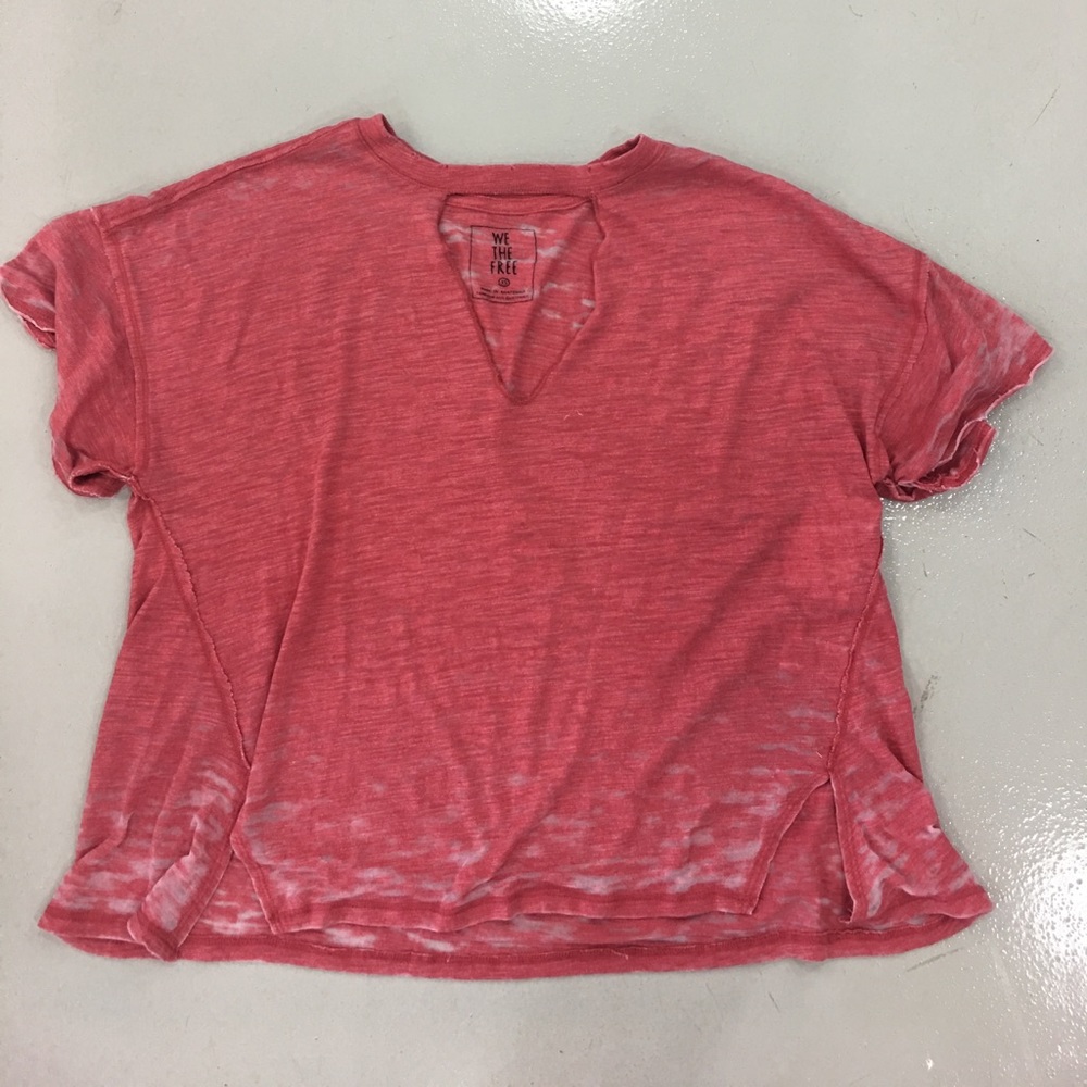 Free People Slouchy Shirt with Cut Out Neck