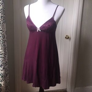 Victoria's Secret Wine Colored Padded Lace Dress
