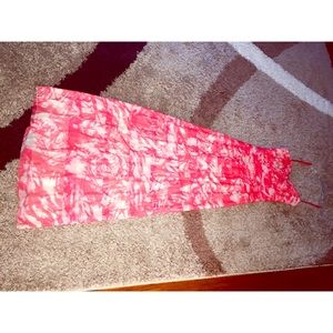 NWOT BCBG DRESS bright coral & beige SIZE 4 .