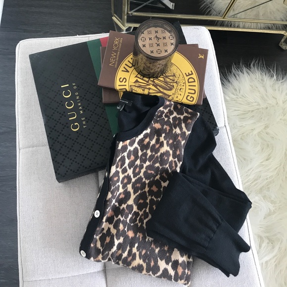 Ann Taylor Sweaters - Ann Taylor Leopard Print Button Up Cardigan