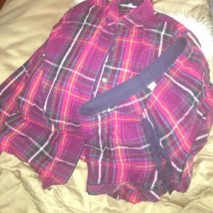 Victoria's Secret purple striped pajama set