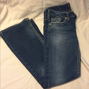 Silver boot cut jeans
