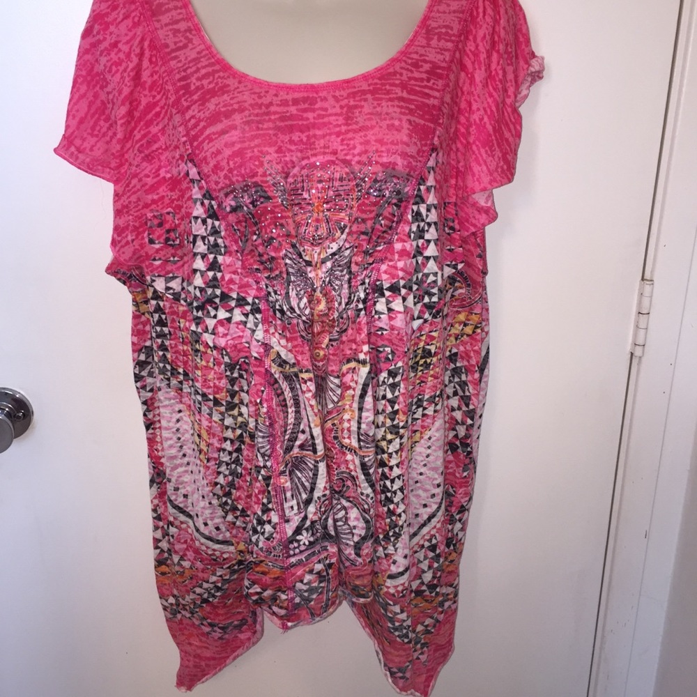 Apt 9 sparkly pink light weight plus size 3X fit2X