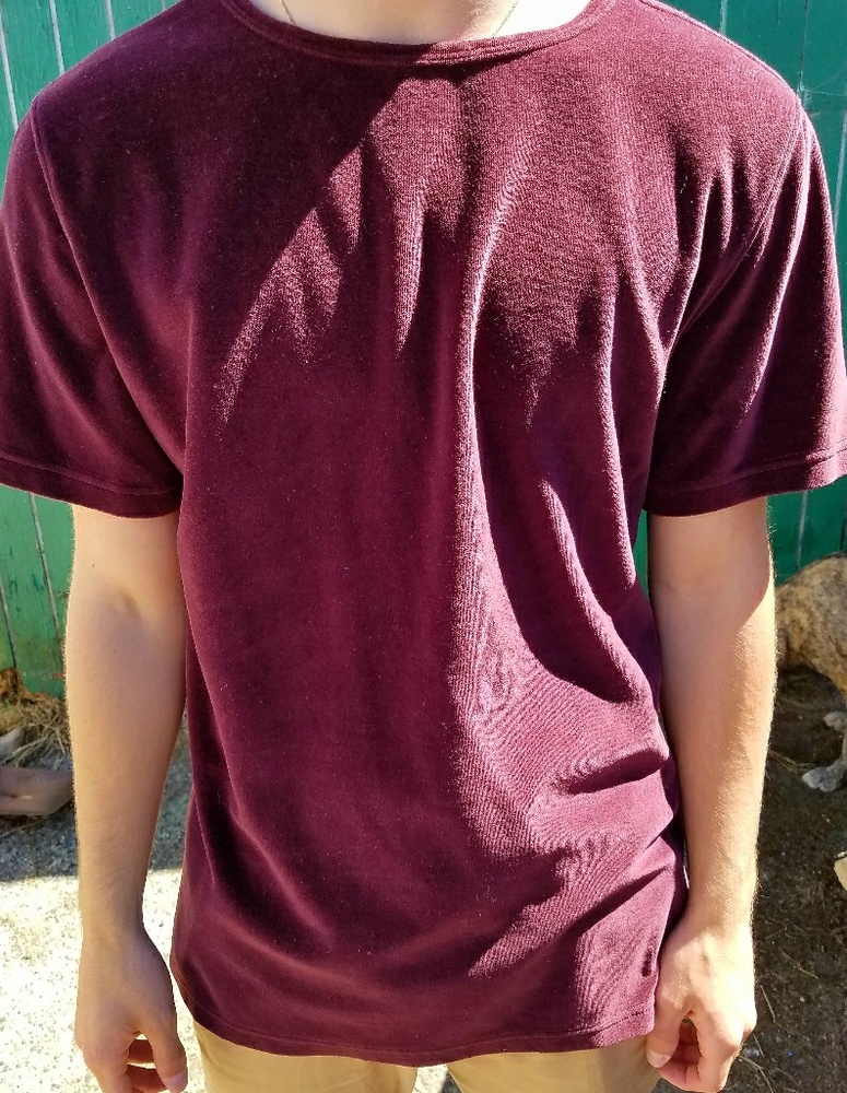 Purple velour T shirt