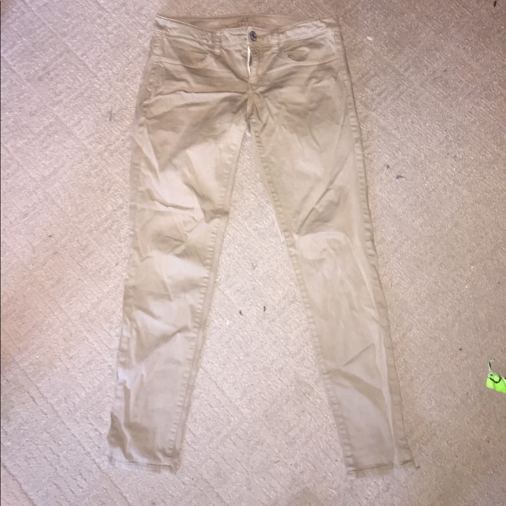 Khaki skinny jeans