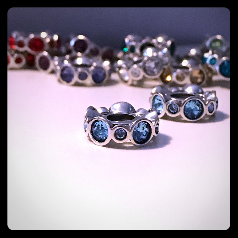 Chamilia light blue Swarovski birthstone charm
