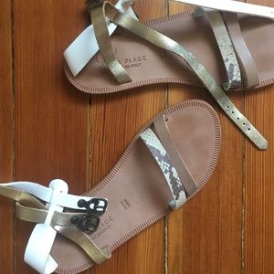 Made in Italy leather strappy sandals