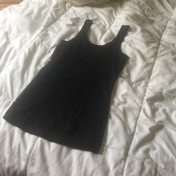 Black sequin tank top! - Picture 2 of 2