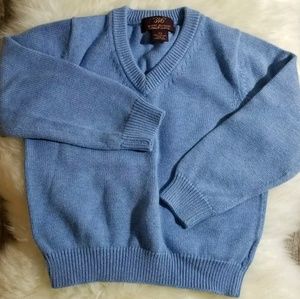 BROOKS BROTHERS KIDS BOYS BLUE VNECK SWEATER XS