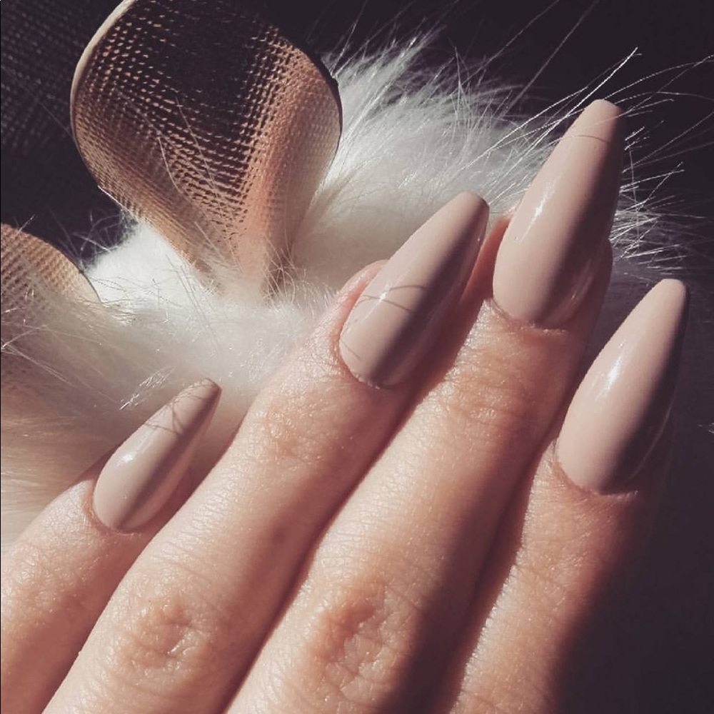 UV Gel Coffin Nails By Katherine