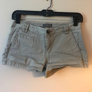 Express khaki colored twill shorts