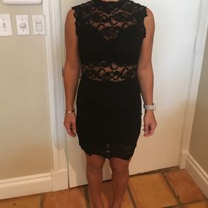 Night Cap Lace Mini Dress