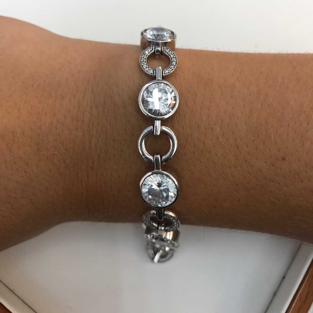 Silver cz bracelet