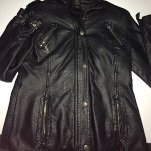 Joujou black faux leather jacket