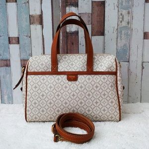 Neutral Fossil Satchel Purse