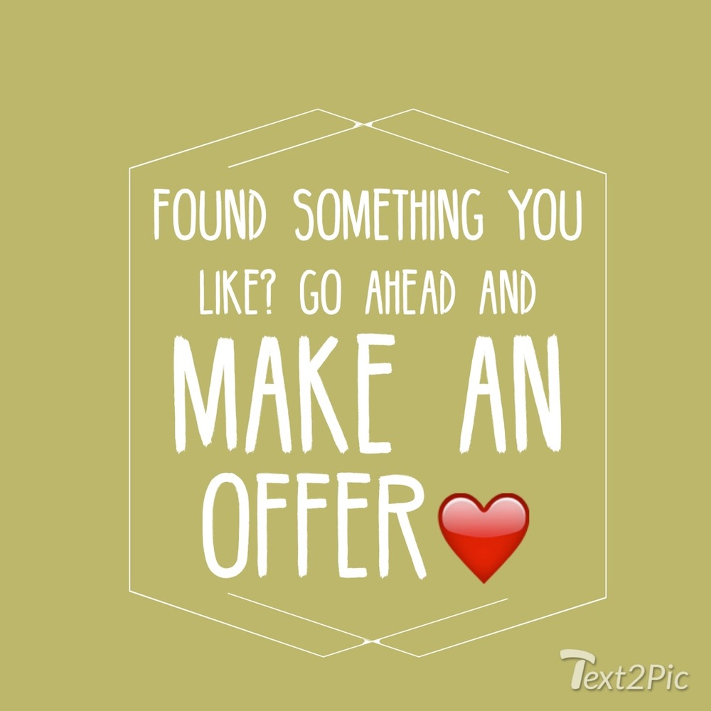 You can make an offer :) willing to negotiate 💘