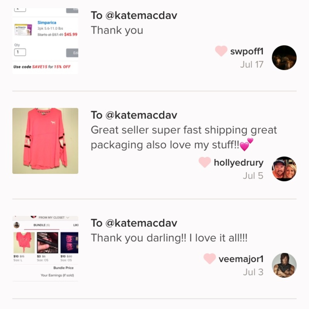 Trade feedback