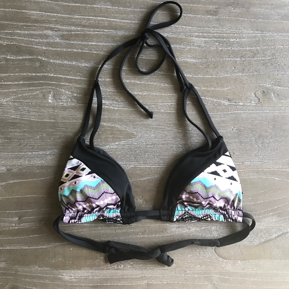 Vitamin A Tribal Print Reversible Bikini Top