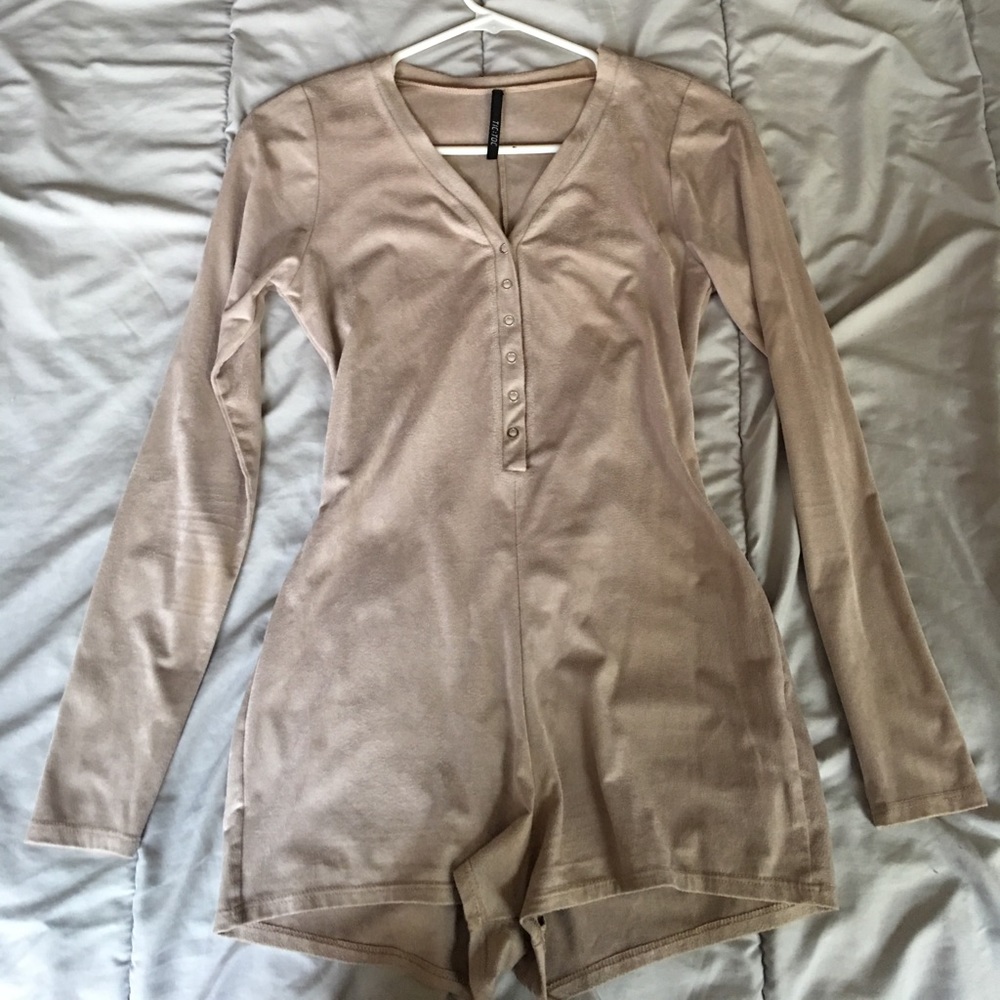 Suede body con Romper