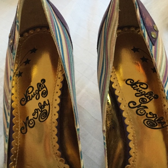 🌟HP🌟 Naughty Monkey Purple Heels - Picture 2 of 3