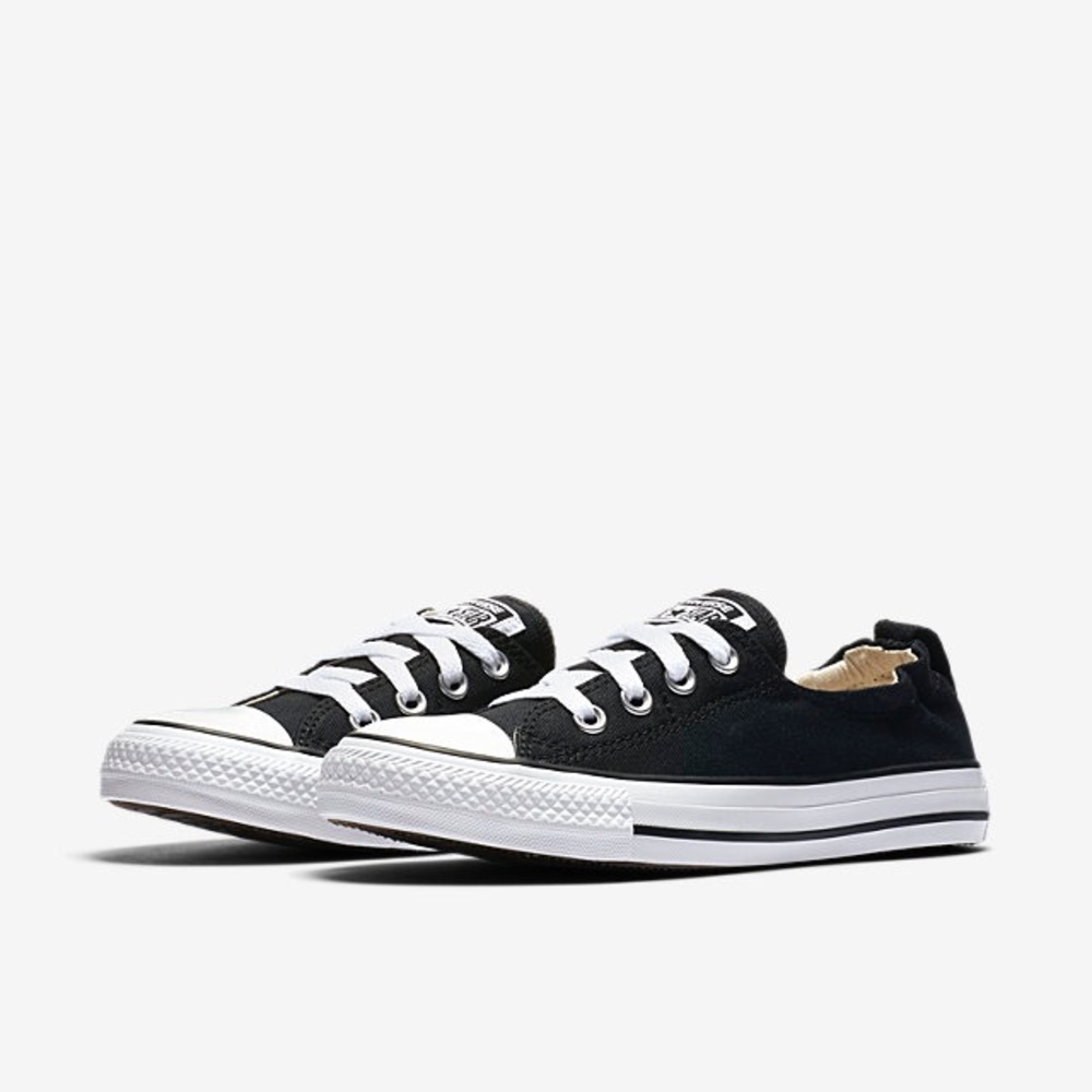 Black Shoreline Half Lace Up Converse