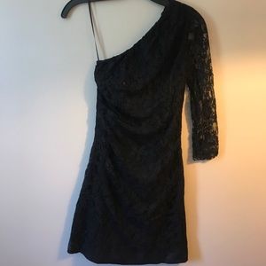 Express lace one shoulder dress
