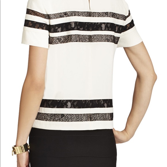 BCBGMAXAZRIA SHORT- SLEEVE TOP - Picture 2 of 7