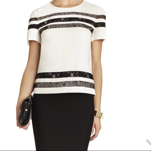 BCBGMAXAZRIA SHORT- SLEEVE TOP - Picture 7 of 7