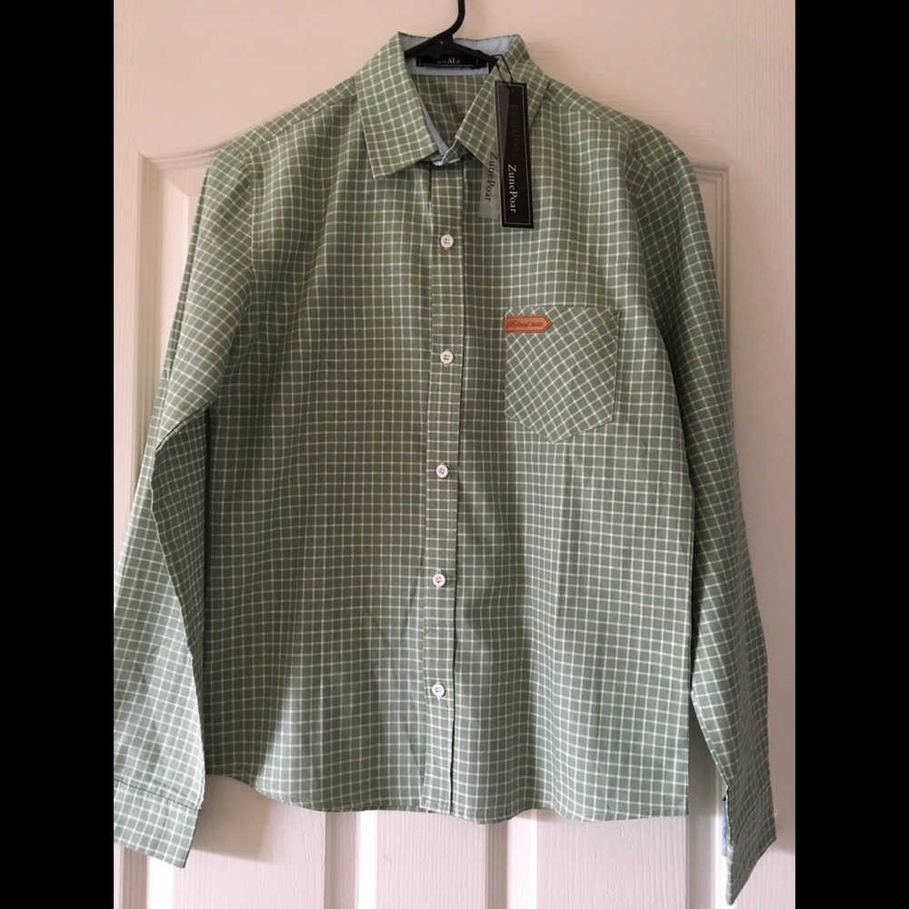 U2M2 Refined Taste Plaid Long sleve Youth