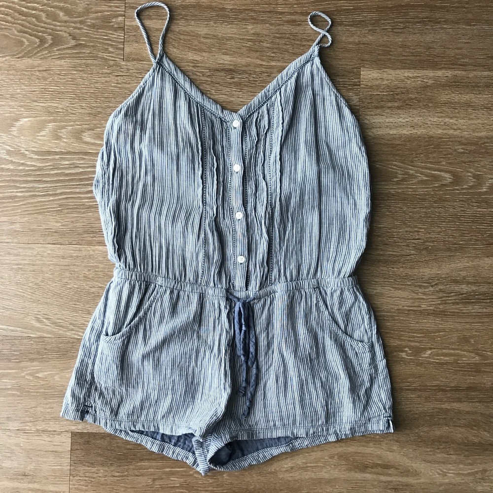 Aerie Seersucker Romper