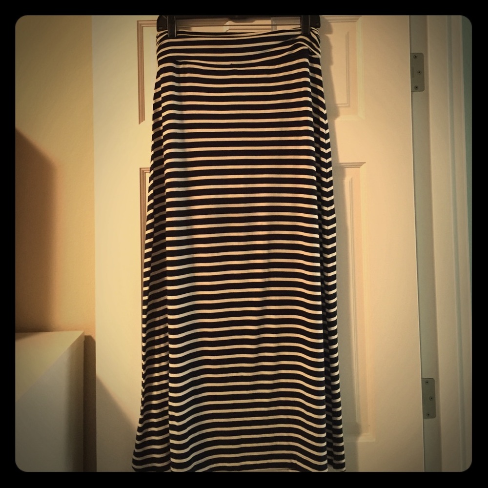 J Crew maxi striped maxi skirt