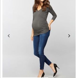 7 For All Mankind Ankle Skinny Maternity Jeans