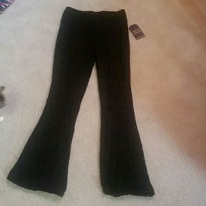 Lace black pants with shorts built in.