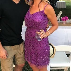 Adrianna papell beaded blouson dress