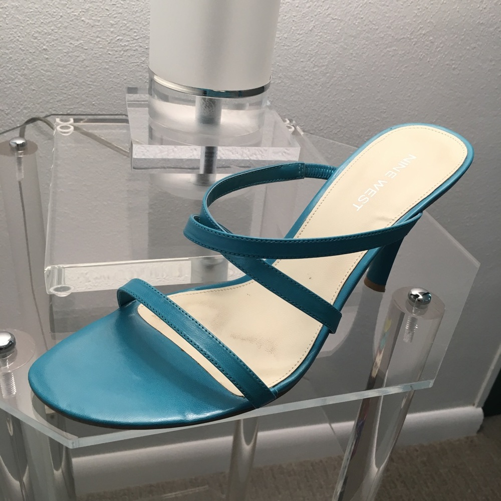 Strappy Turquoise Heels by Nine West