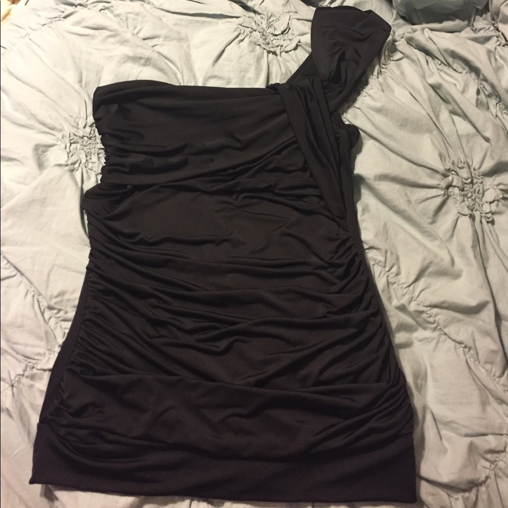 Ruched side dress top size small