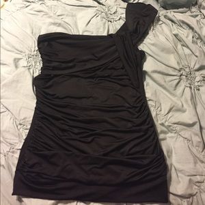 Ruched side dress top size small